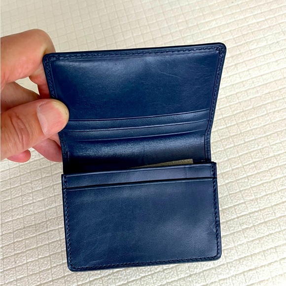 Chopard Soft Blue Leather Envelope Small Wallet NEW Never Used - Picture 3 of 4